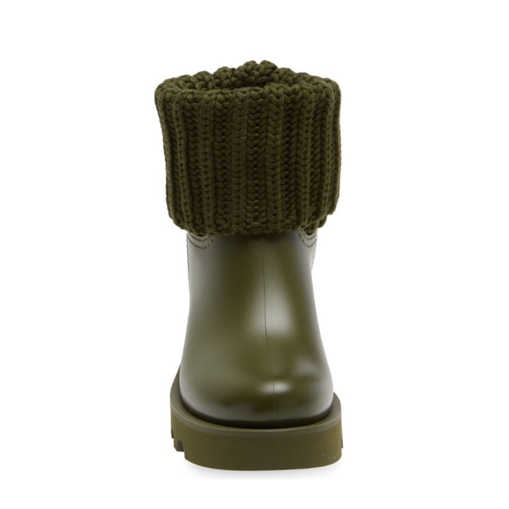 MONCLER | NIB $400 Ginette Waterproof Rain Boot in Olive Green, Size 39 - Picture 4 of 15